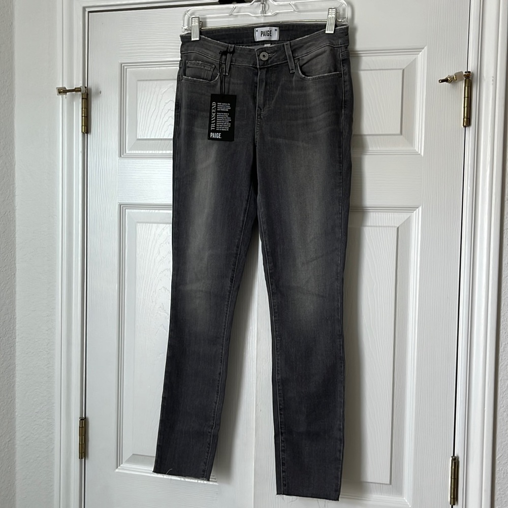 Paige denim grey jeans. New with tag. Verdugo ankle. Size 28. Raw hem.